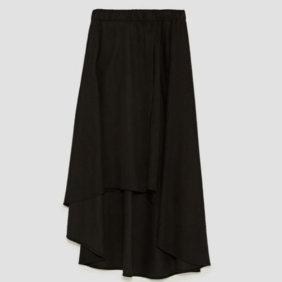 NWOT ZARA Black Layered Midi Skirt - Picture 4 of 4
